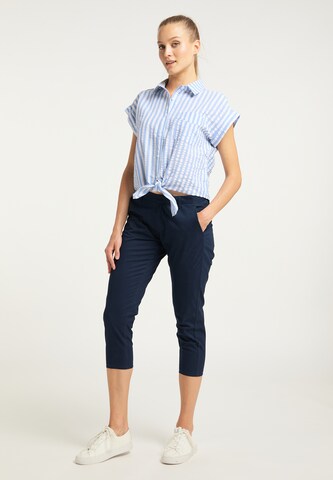 Coupe slim Pantalon DreiMaster Maritim en bleu