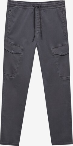 Pull&Bear Loosefit Cargobroek in Grijs: voorkant