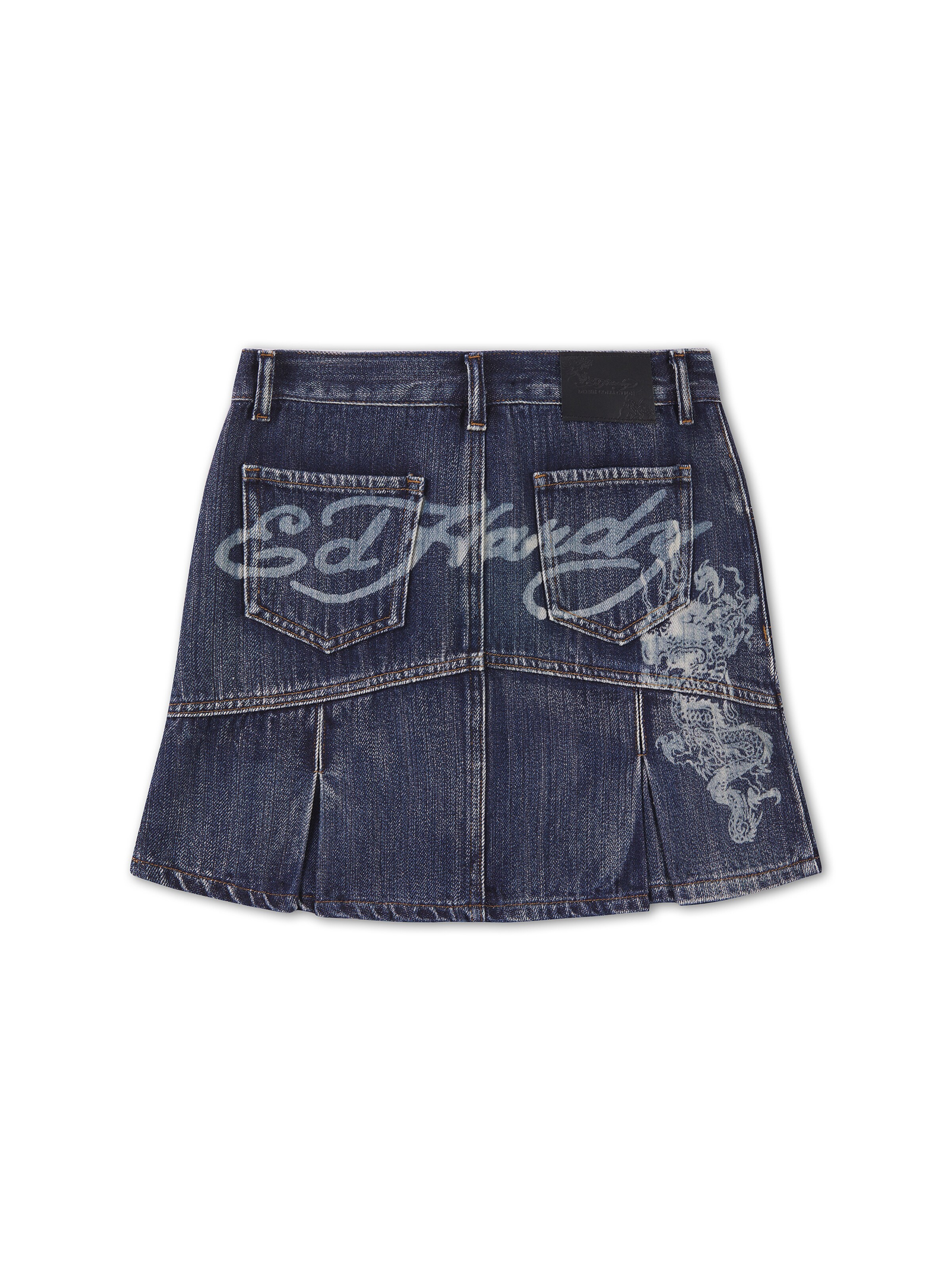 Gonna 'Flaming Dragon' di Ed Hardy in blu