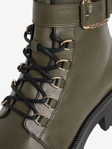 TAMARIS Lace-Up Ankle Boots in Green