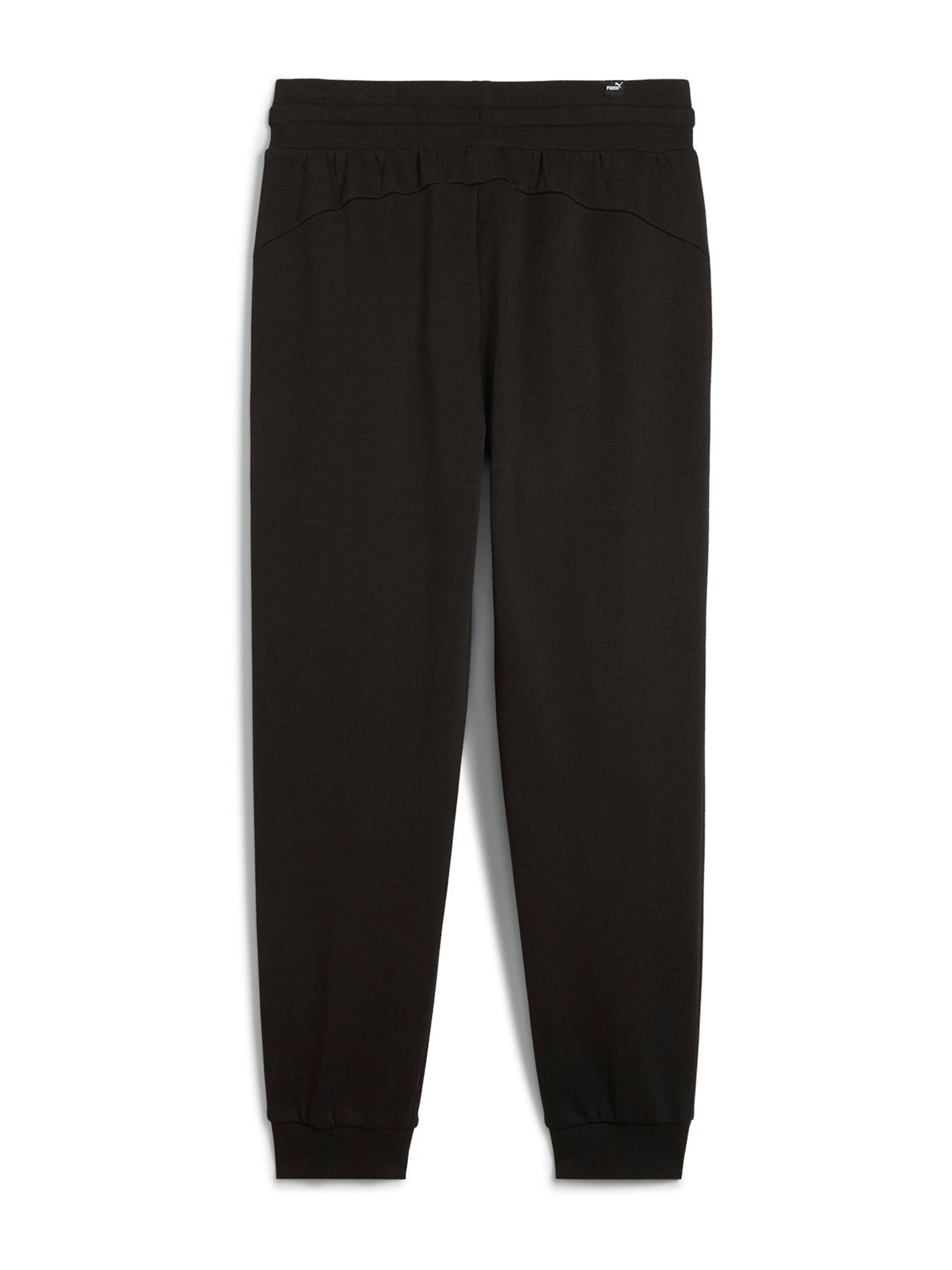 PUMA Tapered Workout Pants 'Essential Script' in Black