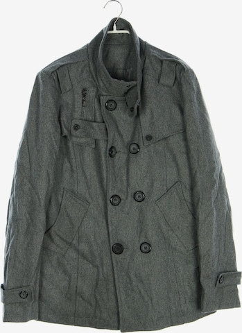 UNBEKANNT Jacket & Coat in M in Grey: front