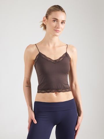 ONLY - Camiseta térmica 'ONLVicky' en beige: frente