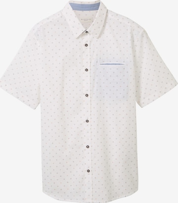 Coupe regular Chemise TOM TAILOR en blanc : devant