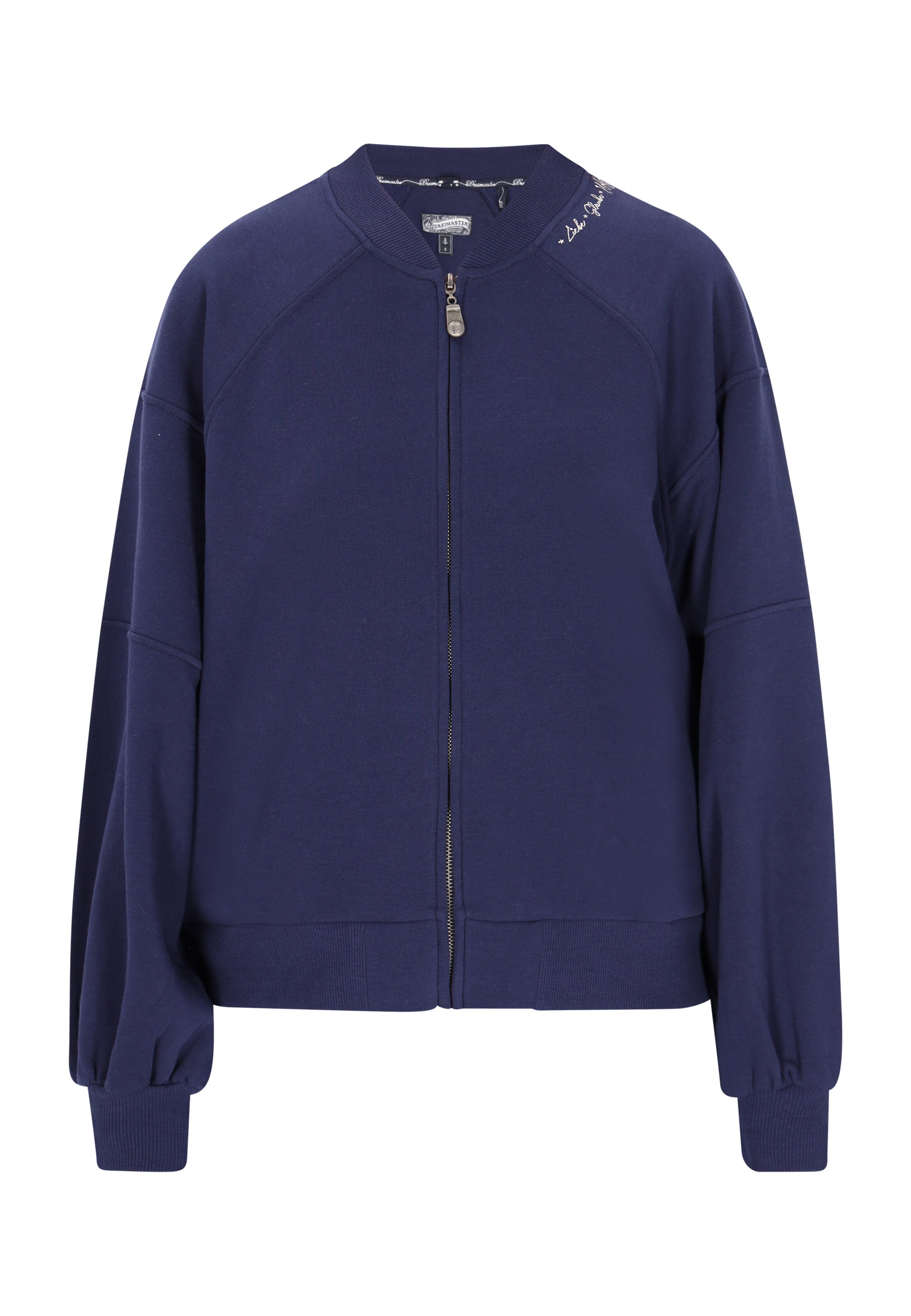 DreiMaster Vintage Jopa na zadrgo | modra barva: sprednja stran