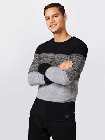 Key Largo Regular Fit Pullover 'Jogi' in Schwarz: predná strana