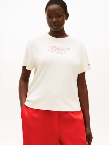 Tommy Hilfiger Curve T-Shirt in Beige: Vorderseite