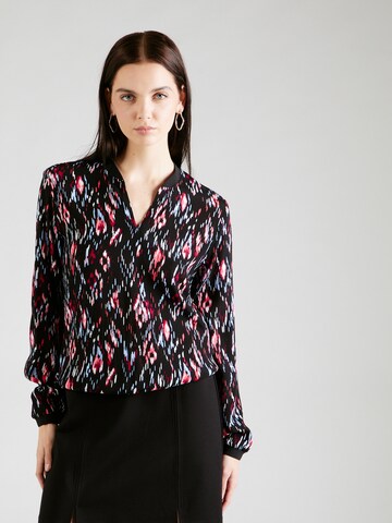 comma casual identity Blouse in Zwart: voorkant