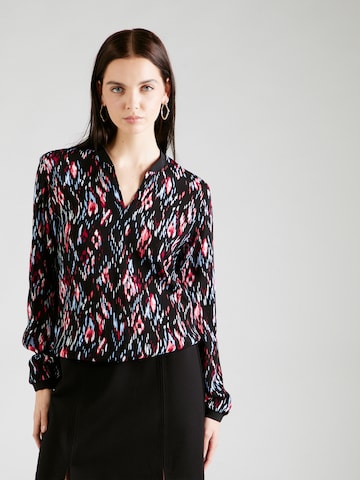 comma casual identity Blouse in Zwart: voorkant