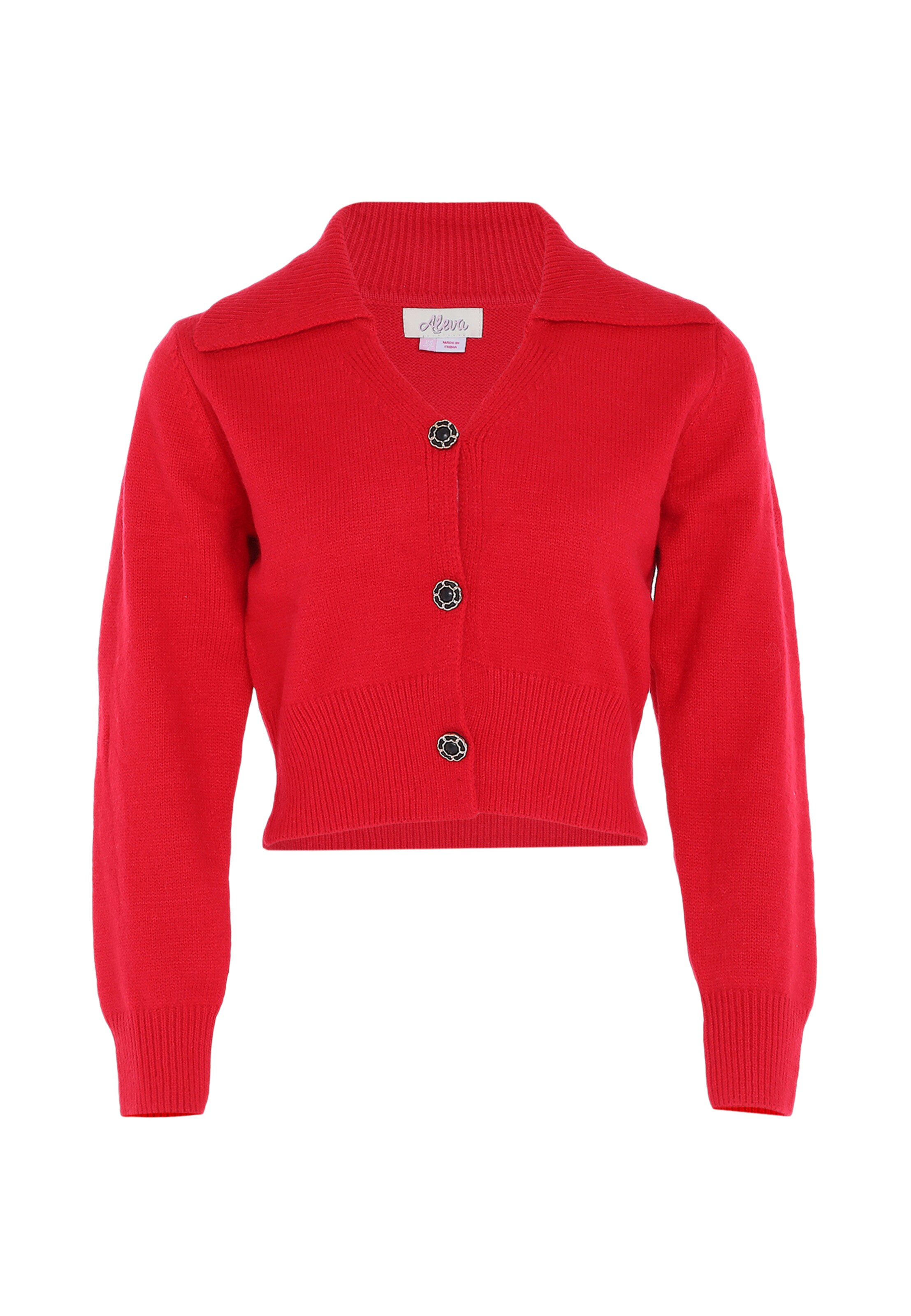 aleva Strickjacke in Rot: Vorderseite