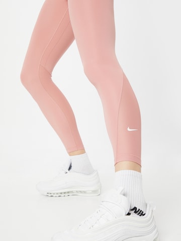 NIKE Skinny Športne hlače 'One' | roza barva