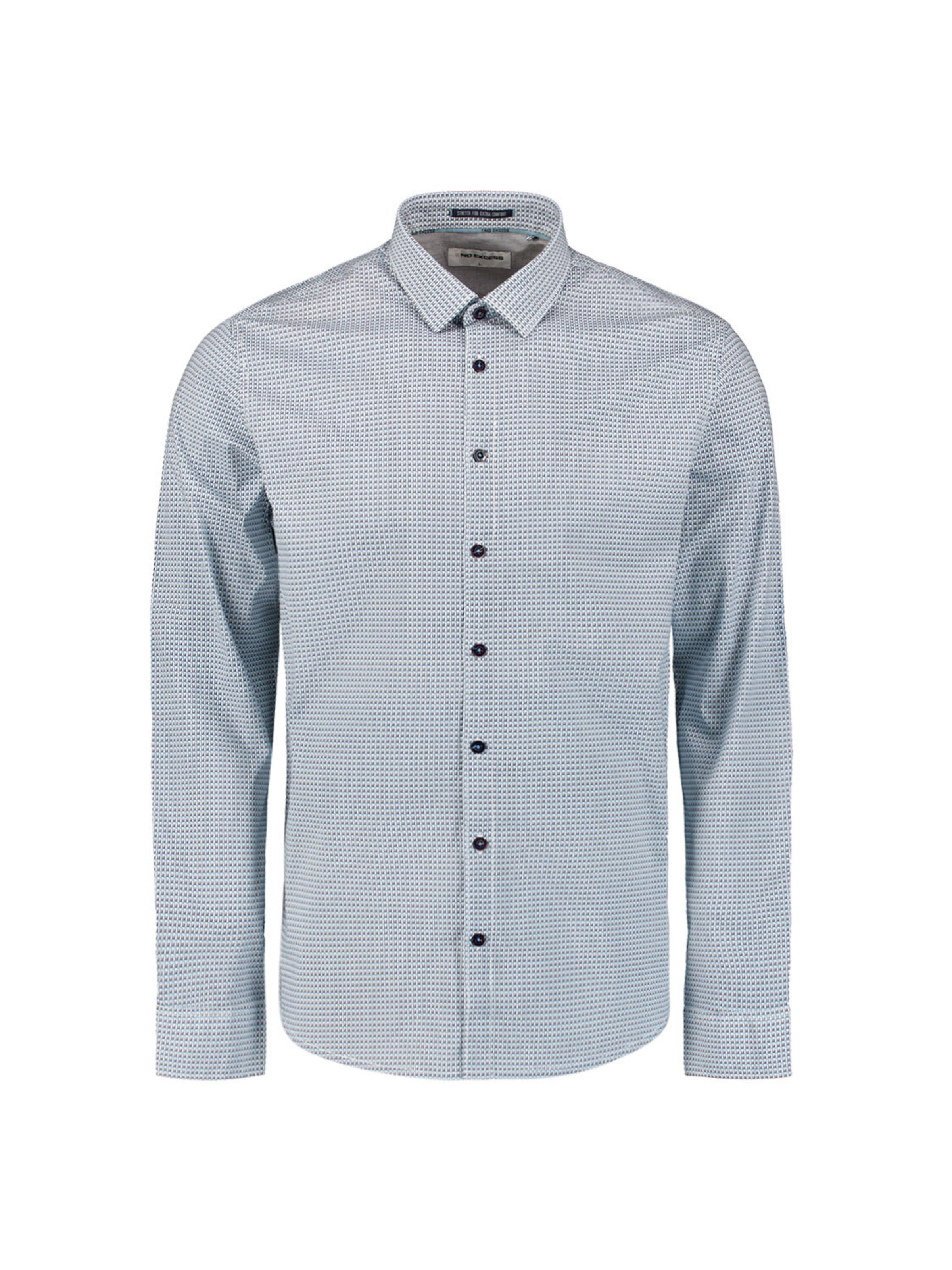 No Excess Slim Fit Hemd in Blau: Vorderseite