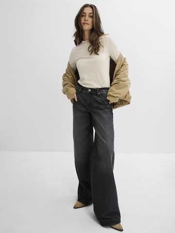 bonprix Wide Leg Jeans in Schwarz