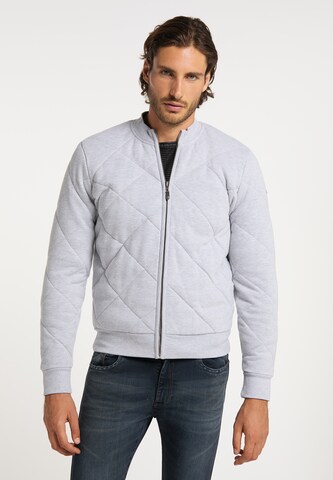 DreiMaster Vintage Zip-Up Hoodie in Grey: front