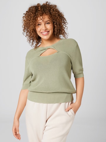 Guido Maria Kretschmer Curvy Shirt in Green: front