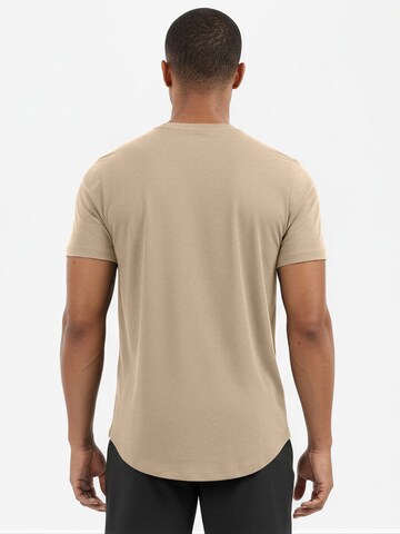 SIXLAB Shirt 'Round T-Shirt' in Beige