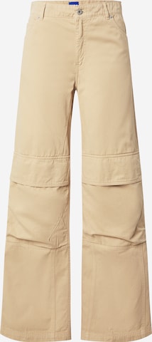 HUGOWide Leg/ Široke nogavice Cargo hlače 'Hunder' - bež boja: prednji dio