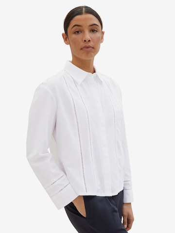 TOM TAILOR Blouse in Wit: voorkant