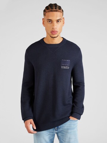 Pull-over Tommy Jeans en bleu : devant