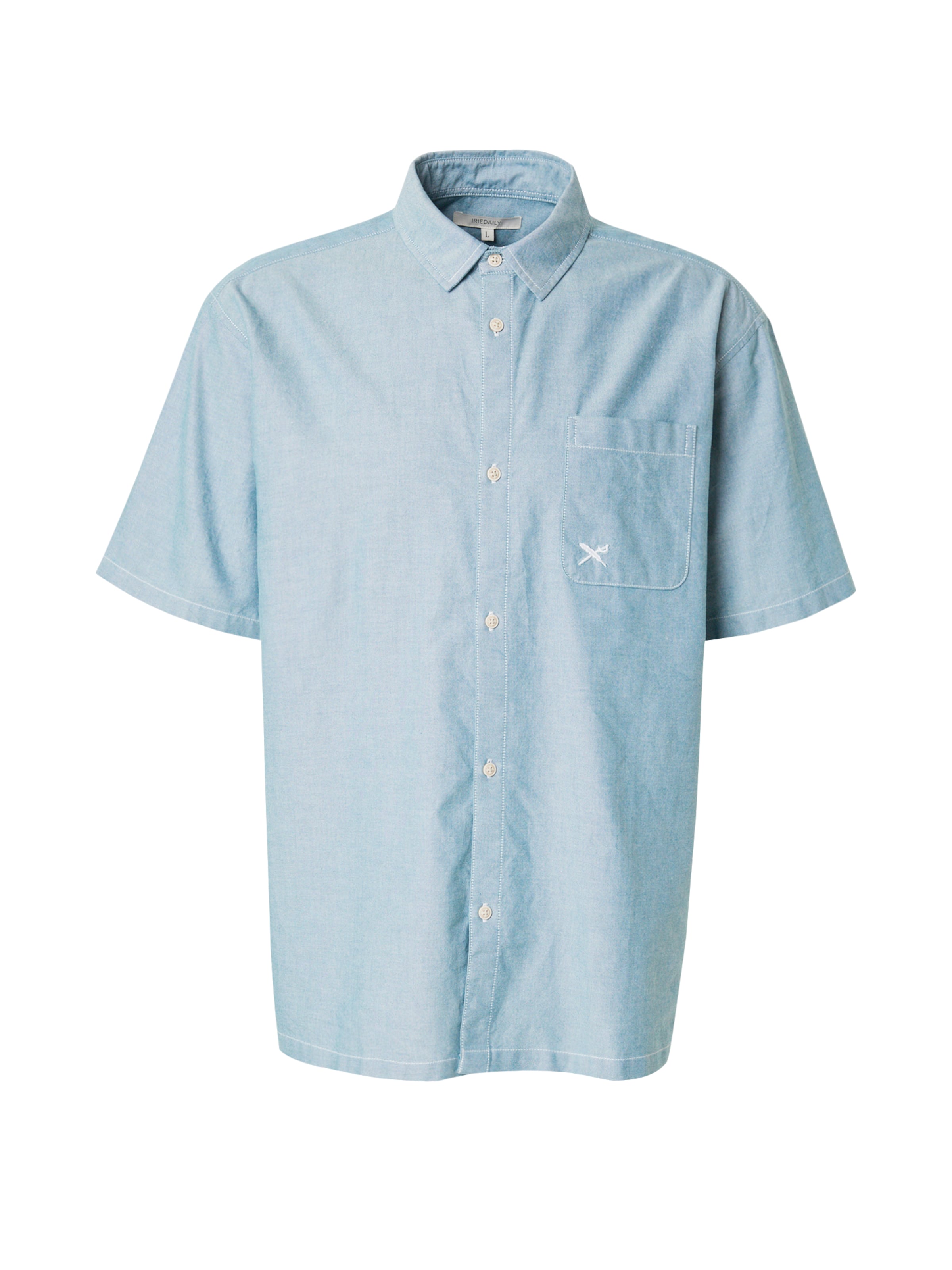 Fit confort Chemise 'Samuel Easy' Iriedaily en bleu : devant