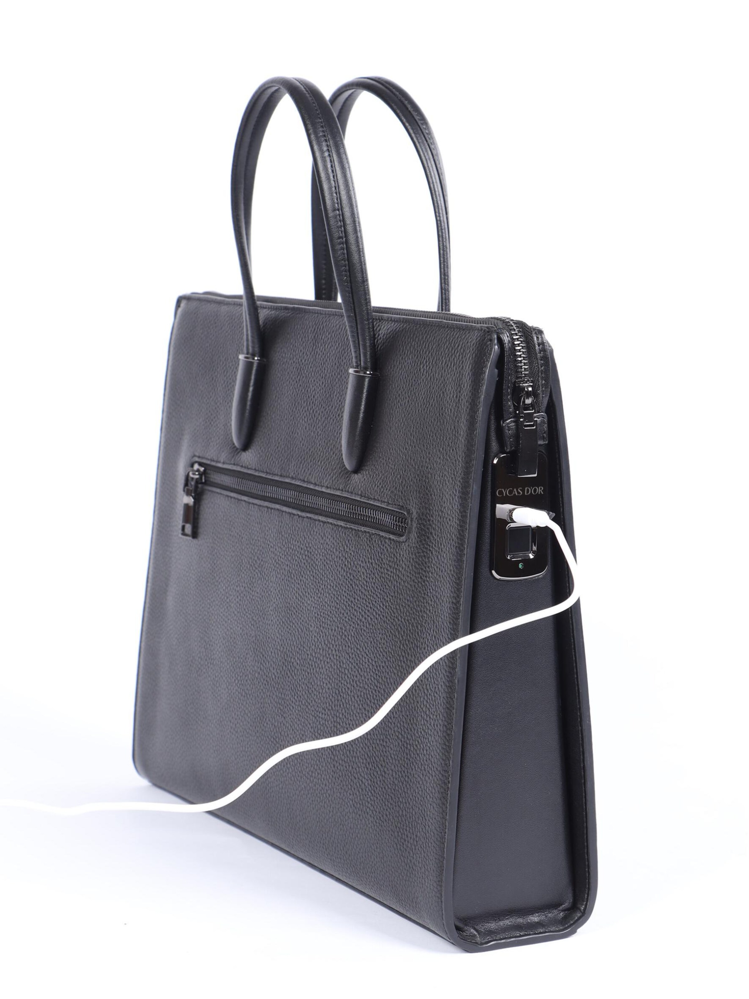 CYCAS D'OR Aktenkoffer 'OBSIDIAN FINGERPRINT RECOGNITION' in Zwart