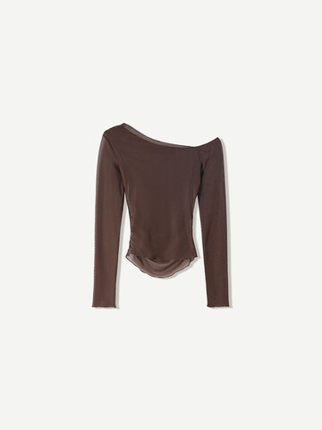 T-shirt Bershka en marron