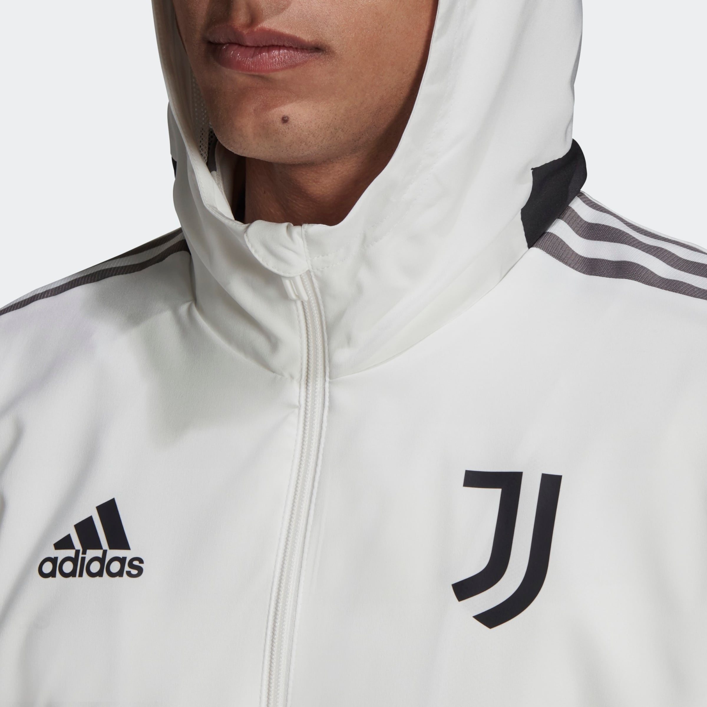 Vêtements de sport Veste de sport Juventus Turin Tiro ADIDAS PERFORMANCE en Blanc 