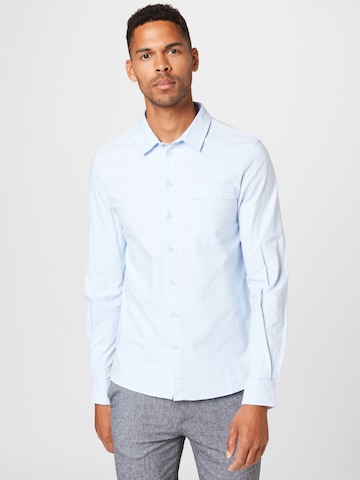 ABOUT YOU Button Up Shirt 'Miguel' in Blue: front
