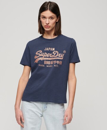 Superdry T-shirt i blå: framsida