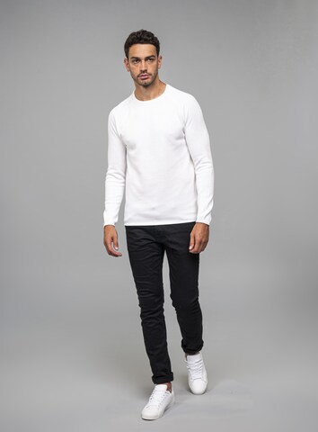 Key Largo Regular Fit Pullover 'Thomas' in Weiß