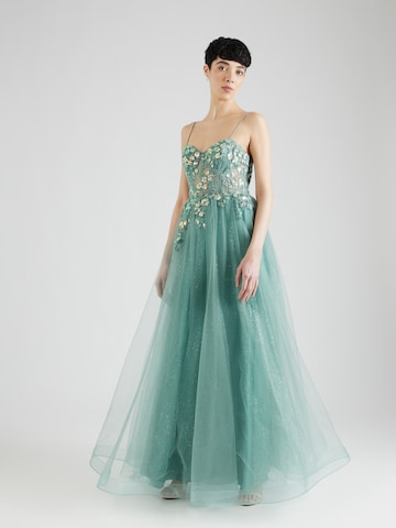 Unique Evening Dress in Green: front