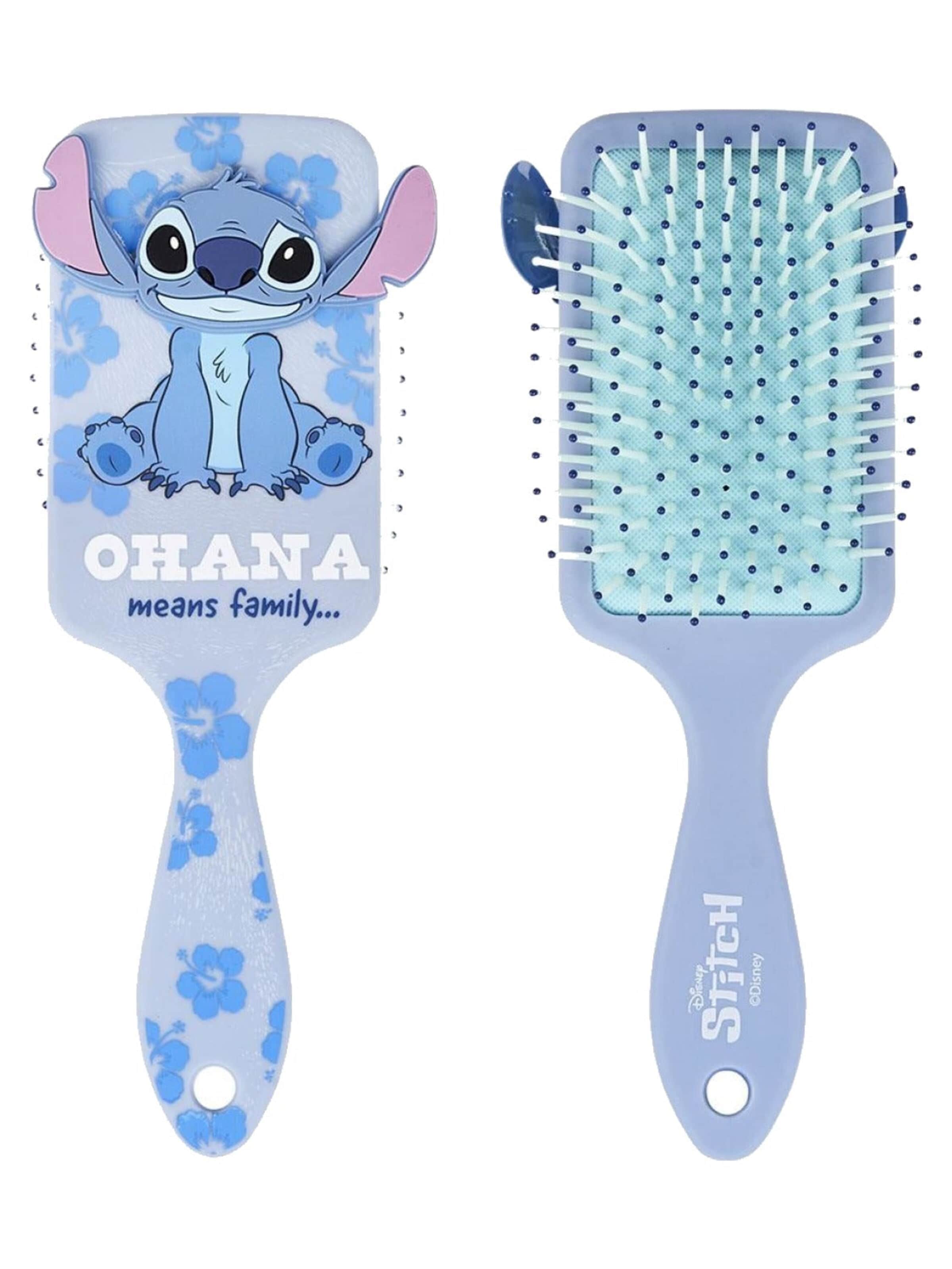 Disney Lilo & Stitch Set 'Disney Stitch Haarborstel Ohana Means Family' in Blauw: voorkant