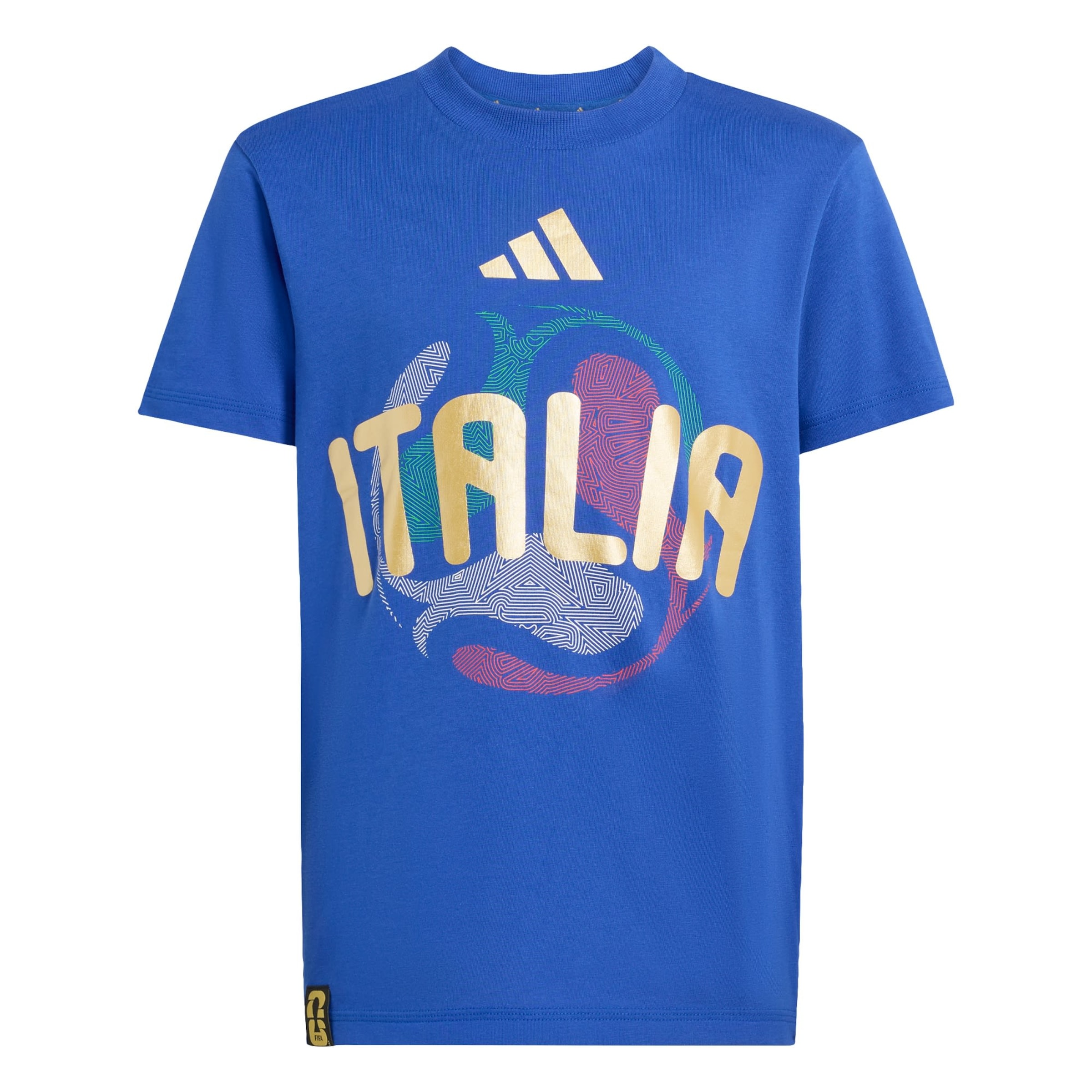 ADIDAS PERFORMANCE T-Shirt fonctionnel 'FIFA Fussball-Weltmeisterschaft 26™ Italien' en 128 en gentiane / citron / émeraude / blanc, Vue avec produit