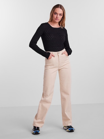 PIECES Wide Leg Jeans 'Holly' in Weiß