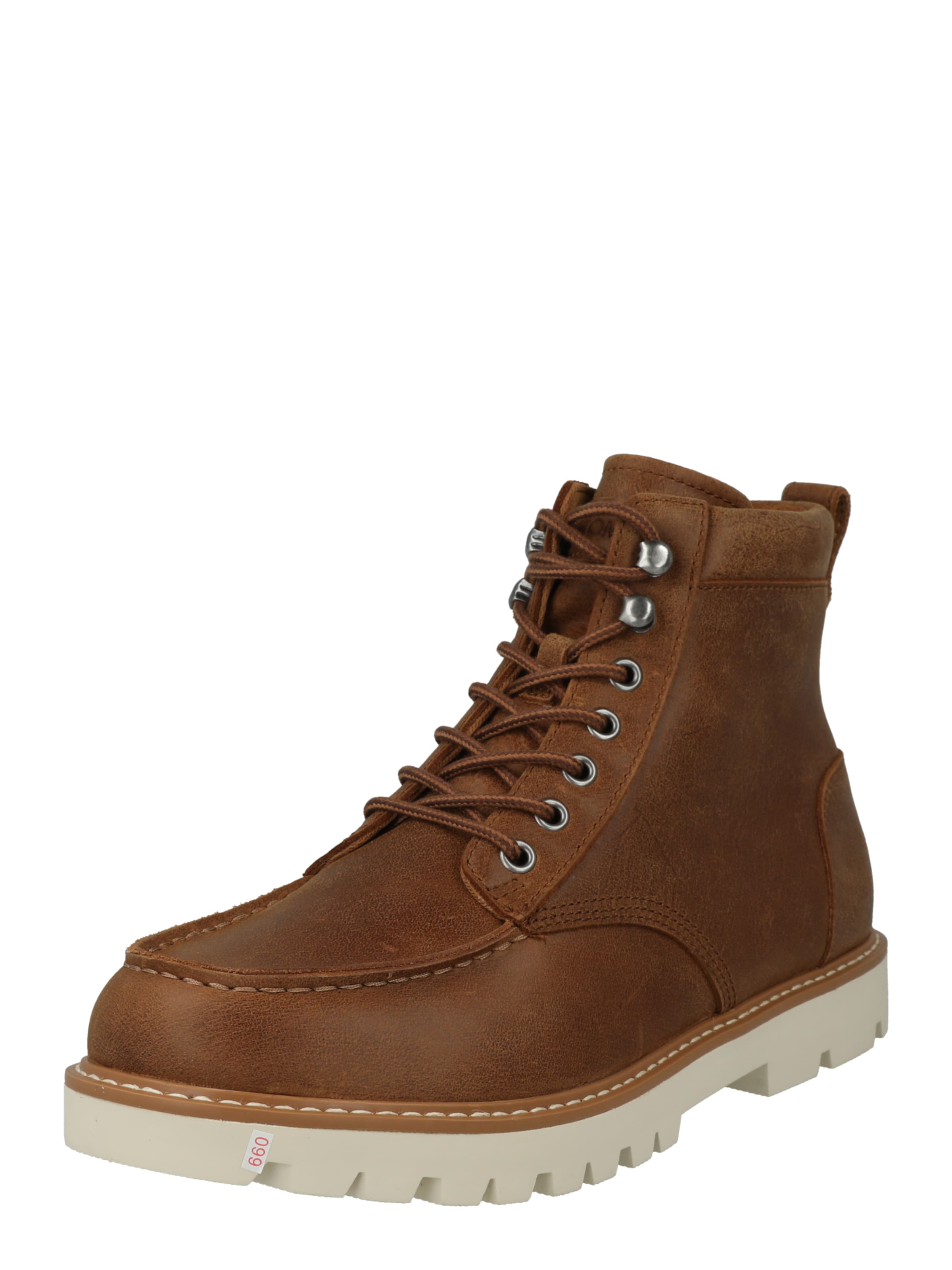 TOMS Боти с връзки 'PALOMAR' в кафяво: отпред