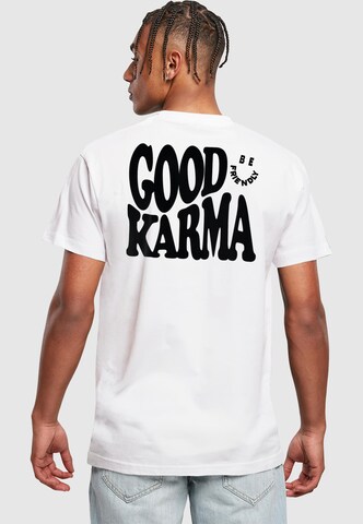 Mister Tee - Camiseta 'Good Karma Friendly' en blanco: frente