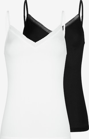 Mey Undershirt 'Modal Lace' in Black: front