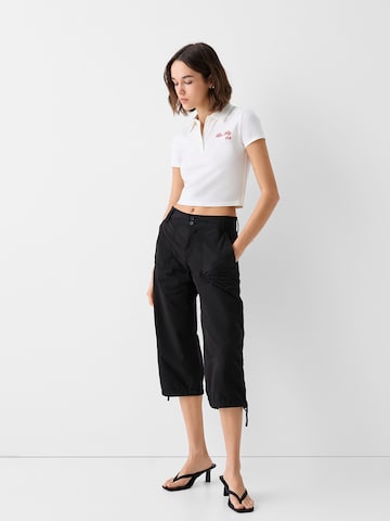 Bershka Regular Hose in Schwarz