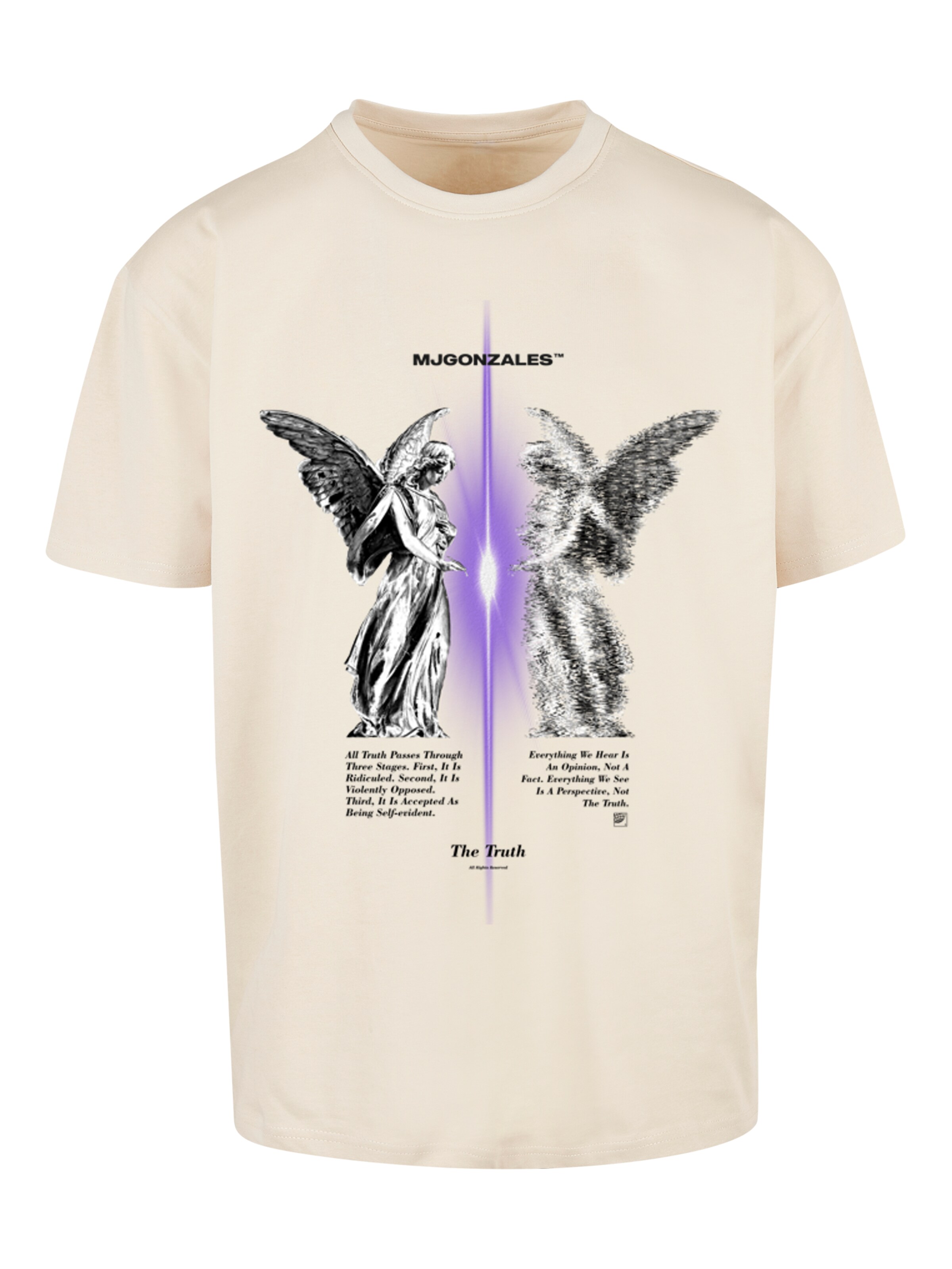 Tricou 'THE TRUTH V.1' de la MJ Gonzales pe bej: față