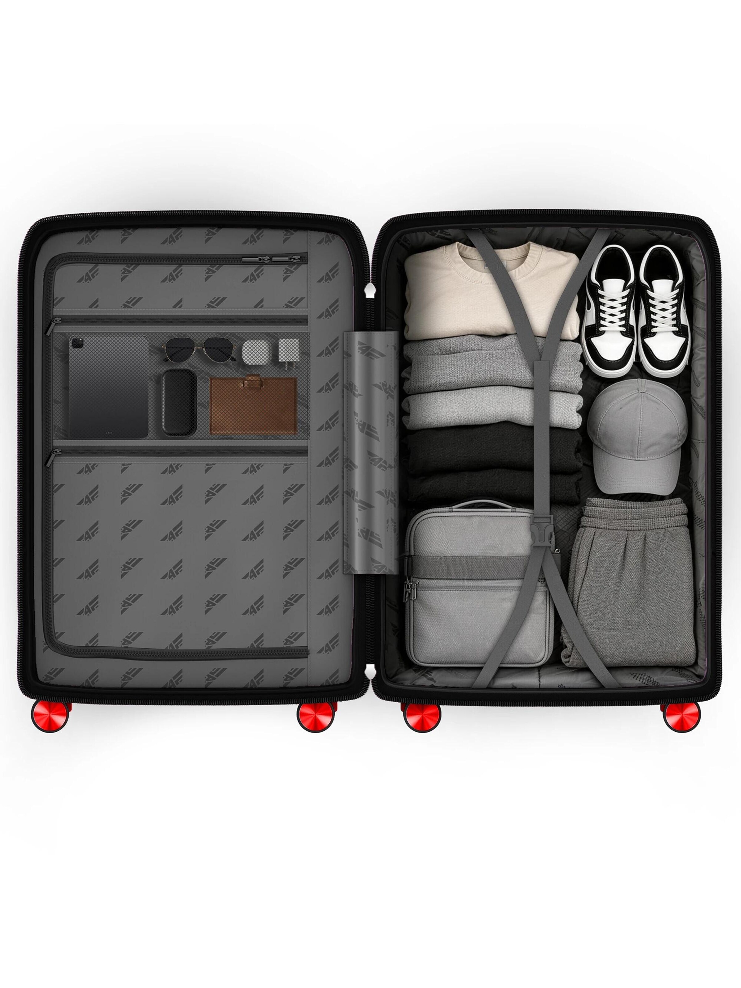 4FLY Suitcase Set 'Linea Lux' in Red