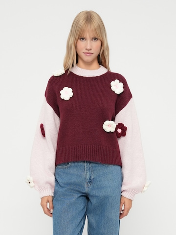 PIECES Pullover 'PCJENNER' i rød: forside