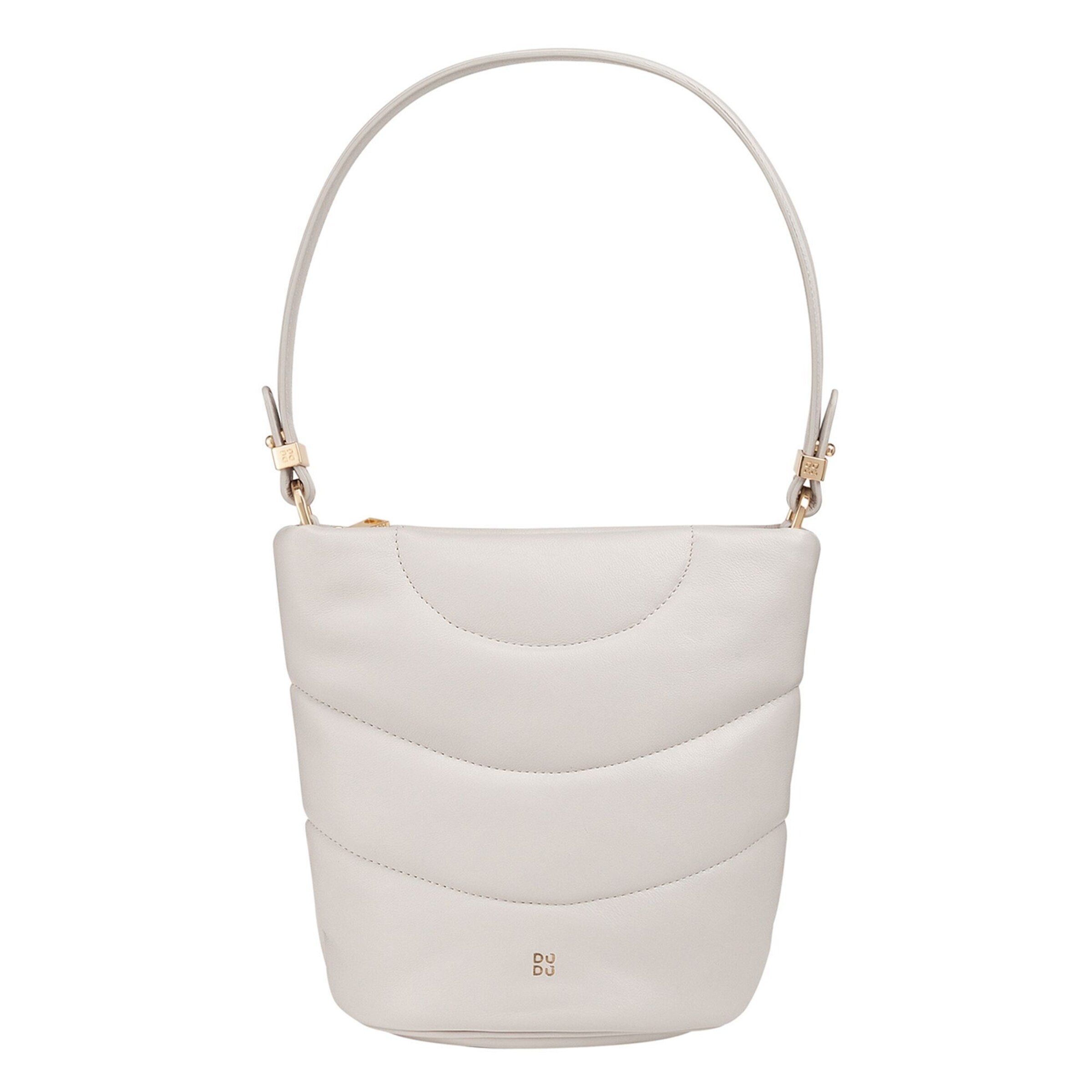 DuDu Schultertasche 'Barbara' in Weiß: Vorderseite