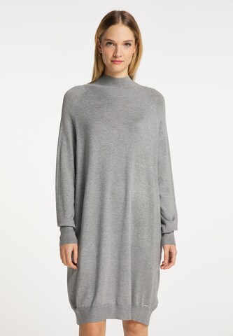 DreiMaster Klassik Knitted dress in Grey: front