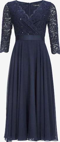 Robe de soirée SWING en bleu : devant