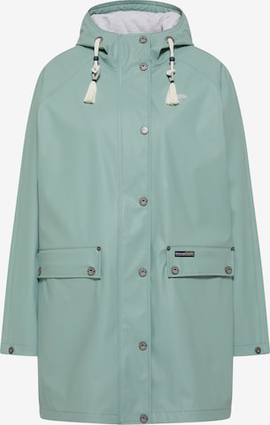 Schmuddelwedda Between-Seasons Coat in Green: front