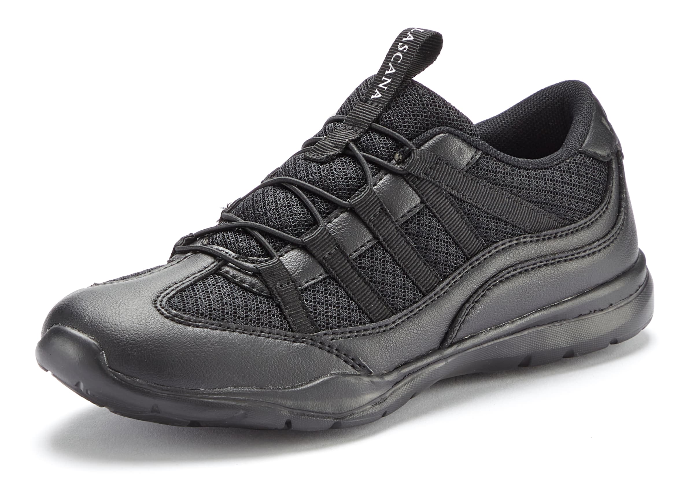 LASCANA Низкие кроссовки в Черный: спереди