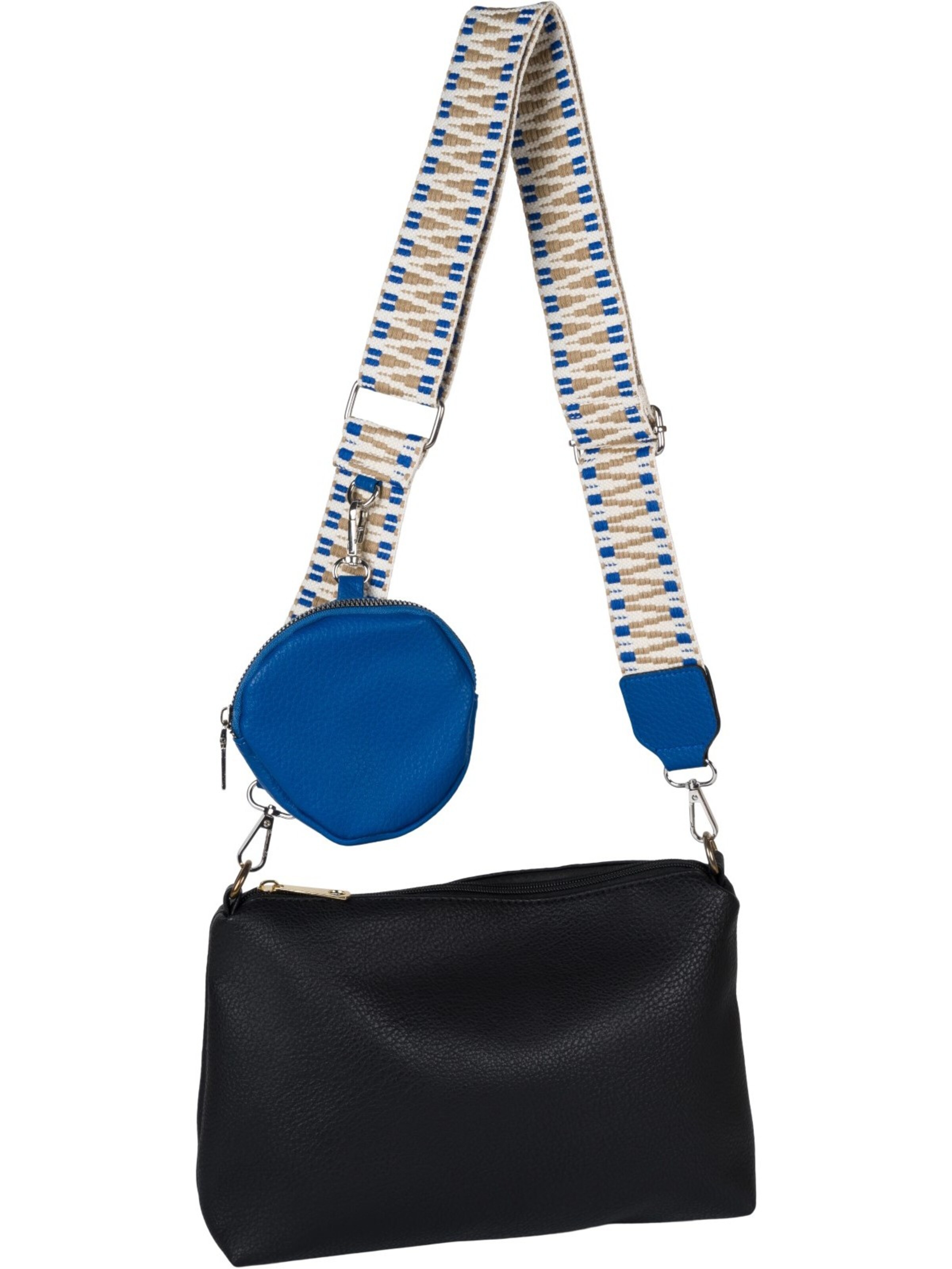 styleBREAKER Taschenzubehör 'Breiter Wechsel Taschengurt Zick-Zack mit Börse'‌‌‌‌‌‌‌‌ in Blau