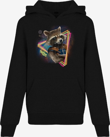 F4NT4STIC Sweatshirt 'Marvel Guardians of the Galaxy Neon Rocket' in Black: front