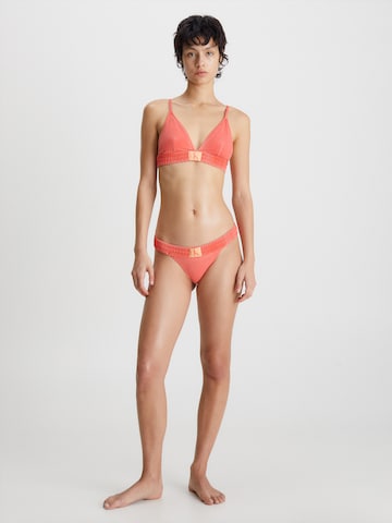 Calvin Klein Swimwear Triangle Bikini Top in Orange