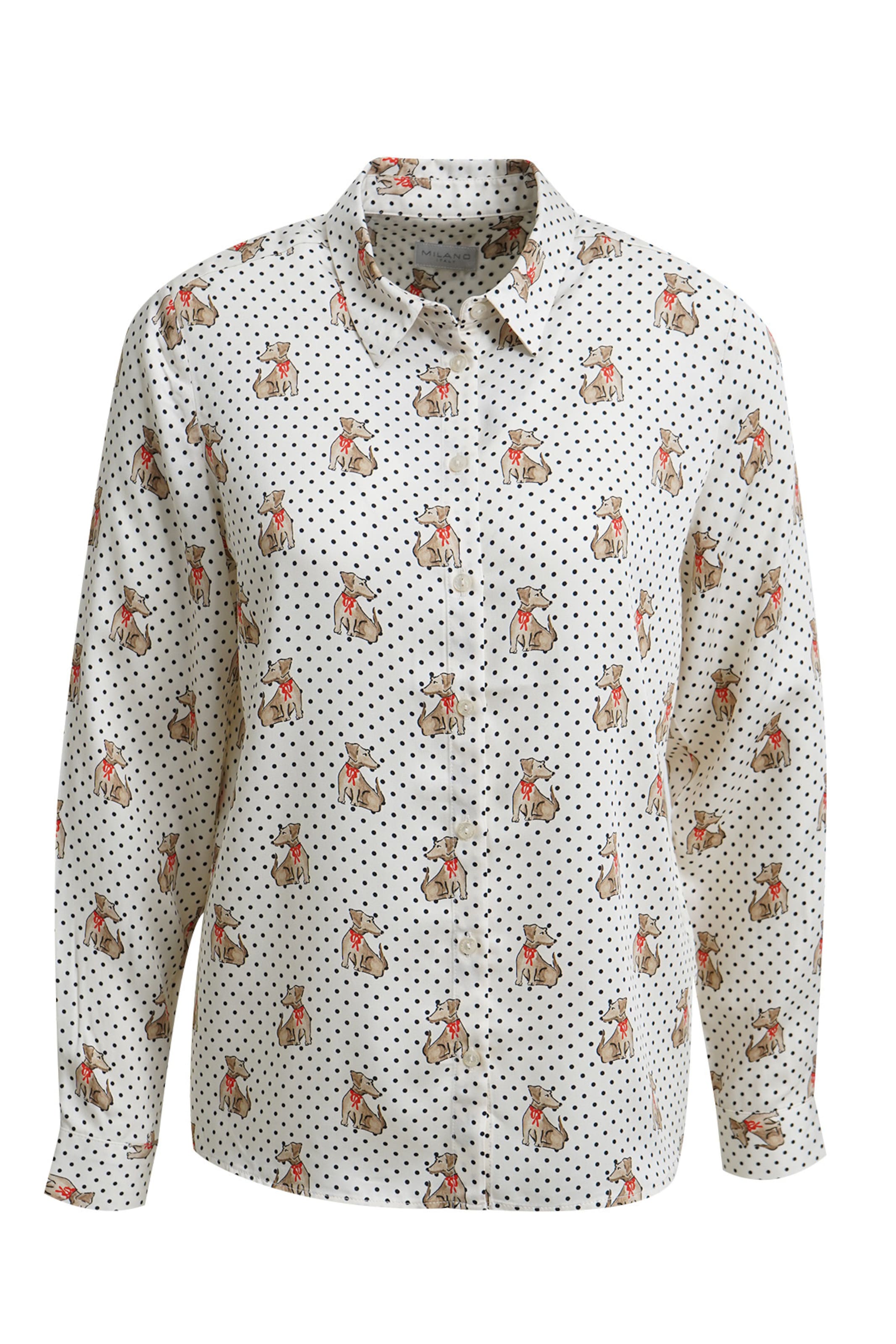 Milano Italy Blouse in Beige: front